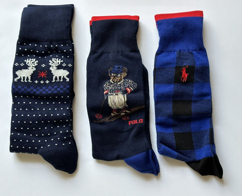 NWT Polo Ralph Lauren Socks Gift Set (3 Pairs)  10-13 Fits Shoe size 6 to 12.5