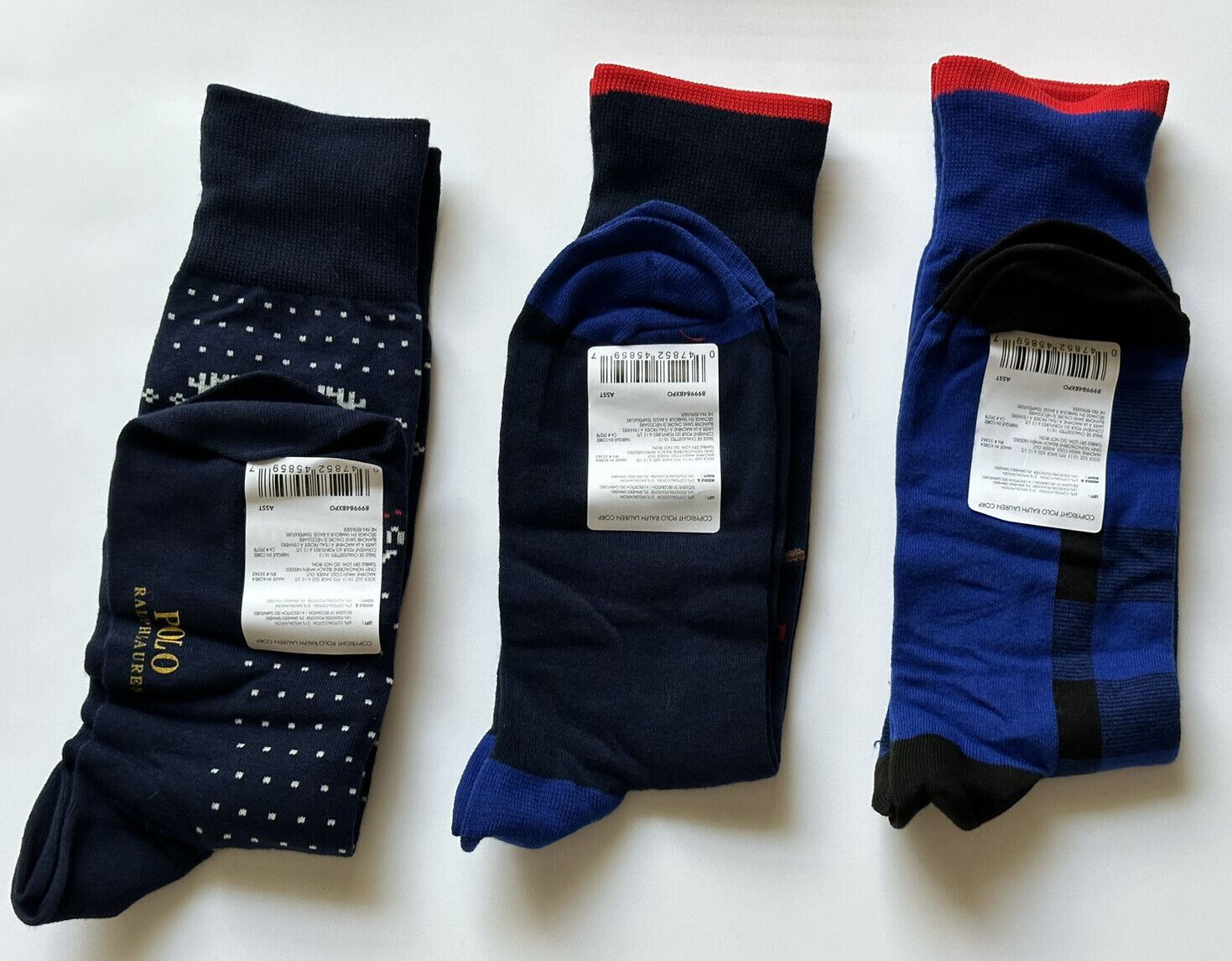 Подарочный набор носков NWT Polo Ralph Lauren (3 пары) 10–13. Подходит для размера обуви от 6 до 12,5. 