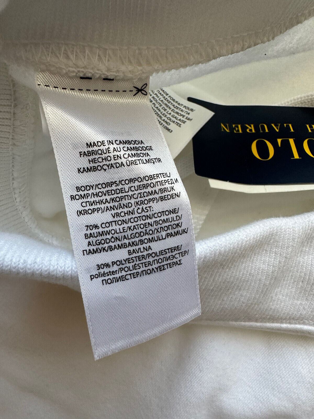 СЗТ $138 Polo Ralph Lauren Мужские белые повседневные спортивные штаны с логотипом XL/TG