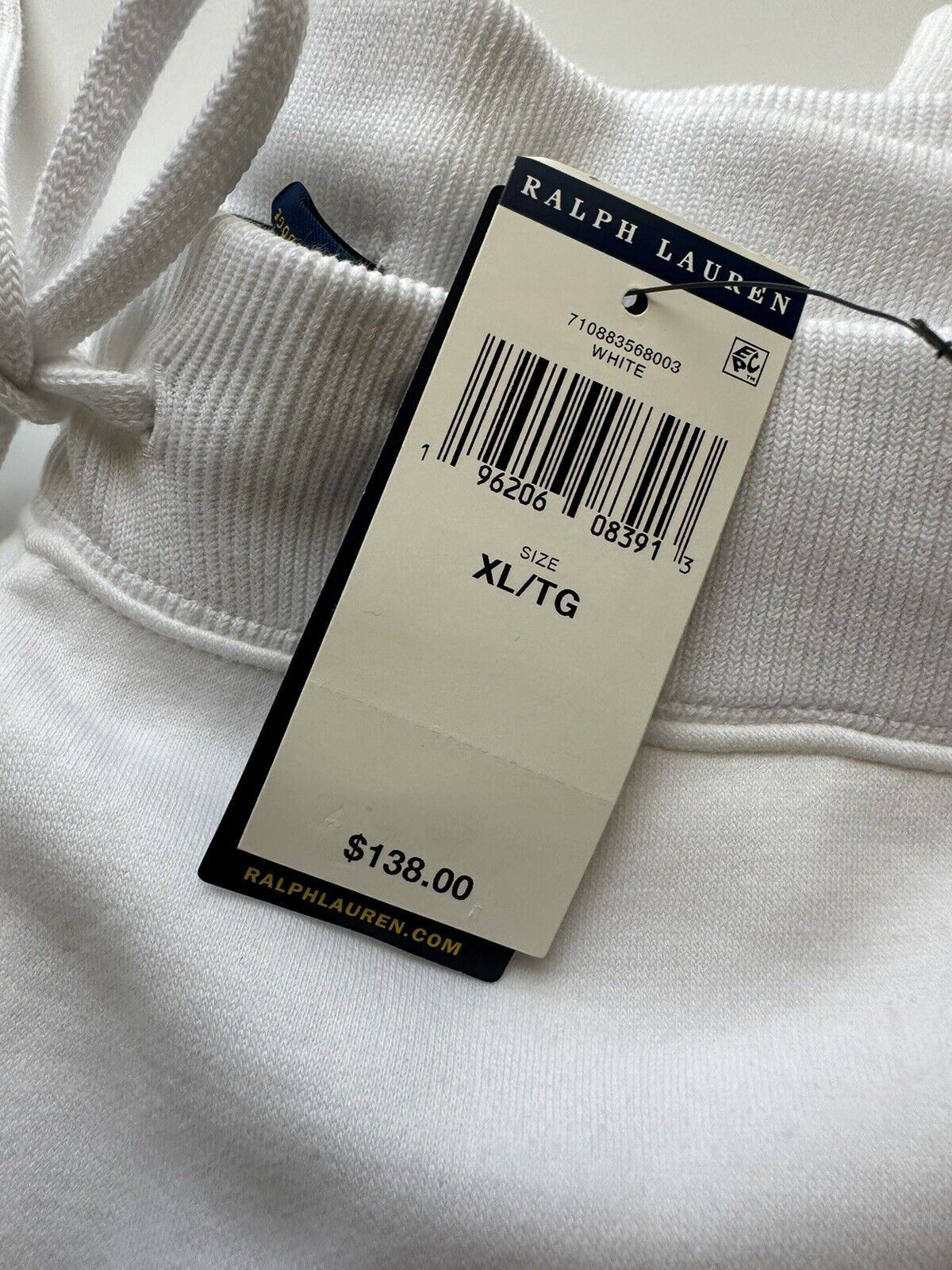 СЗТ $138 Polo Ralph Lauren Мужские белые повседневные спортивные штаны с логотипом XL/TG