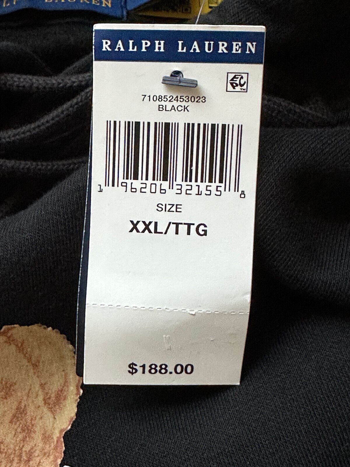 Флисовая толстовка с капюшоном Polo Ralph Lauren Bear, черный размер 2XL, NWT $188 