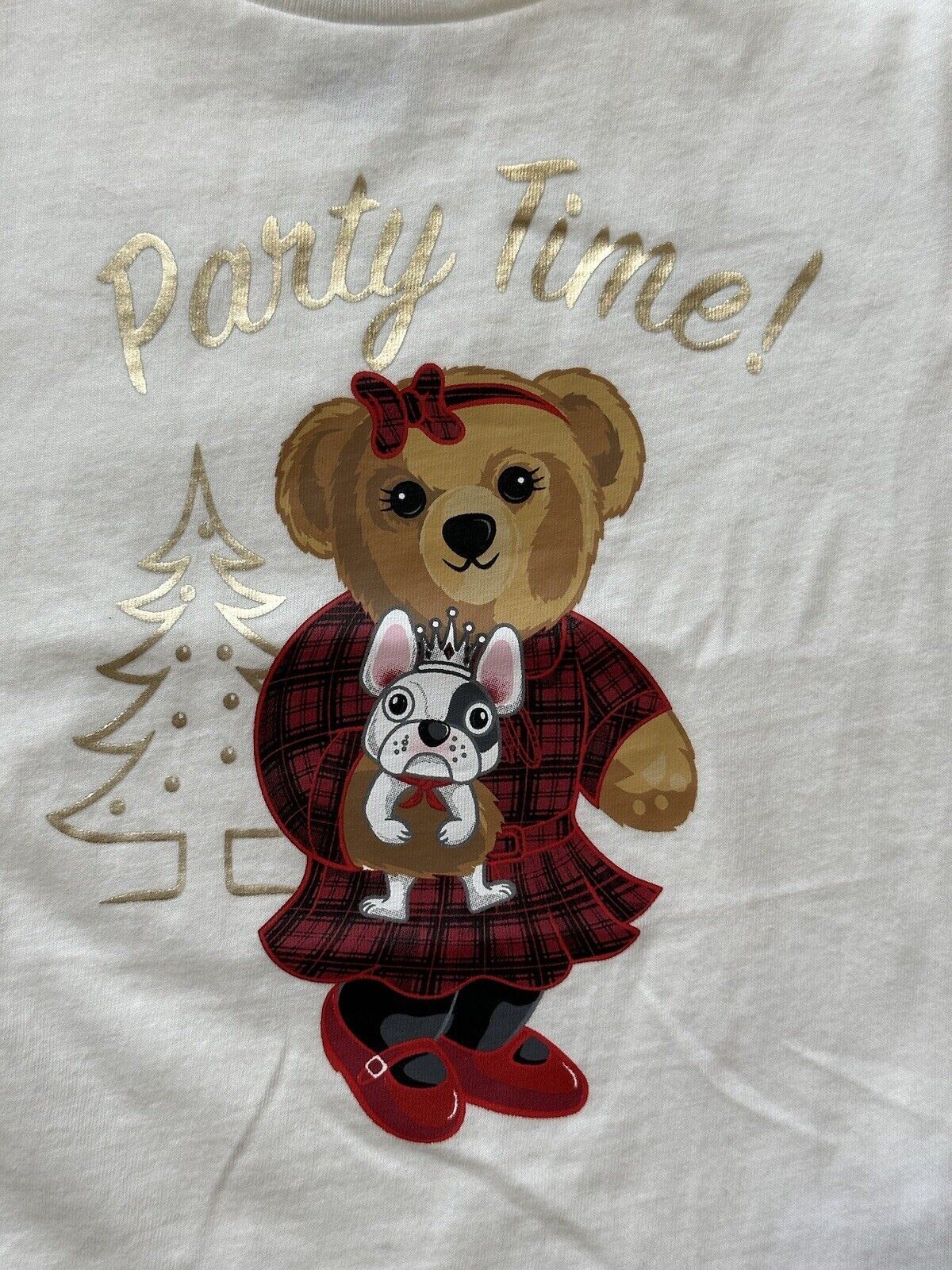Белая хлопковая футболка NWT Polo Ralph Lauren Girl's Bear 3T 