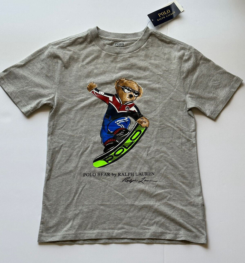 Neu mit Etikett Polo Ralph Lauren Bear Jungen T-Shirt Grau Größe S (8)