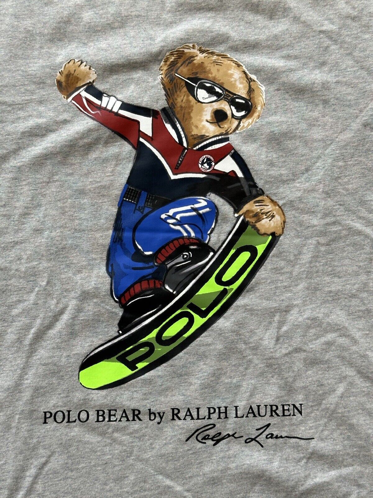 Футболка для мальчика NWT Polo Ralph Lauren Bear, серая, размер S (8)