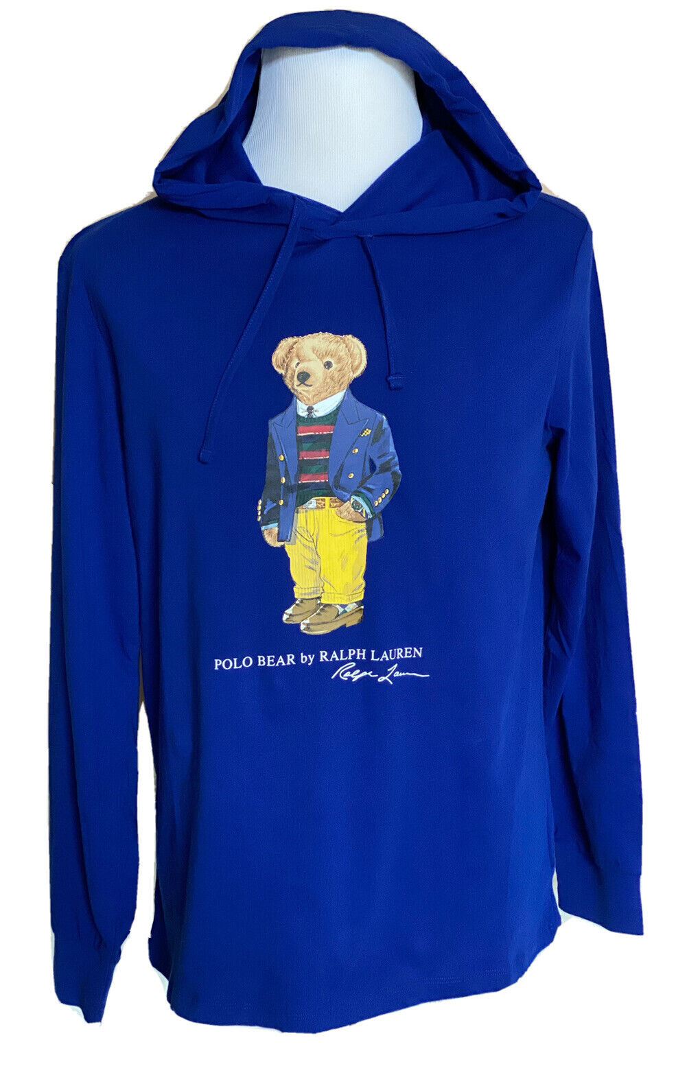 NWT $89,50 Polo Ralph Lauren Футболка с медведем с длинными рукавами и худи Синяя XLT/TGL 
