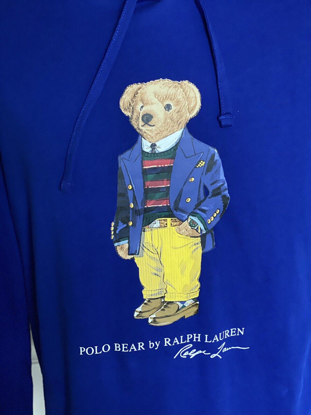 NWT $89.50 Polo Ralph Lauren Long Sleeve Bear T-Shirt with Hoodie Blue XLT/TGL