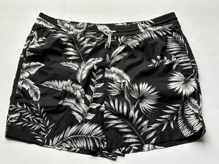 Neu mit Etikett: 395 $ Polo Ralph Lauren Purple Label Herren-Badeshorts in Schwarz/Weiß M 