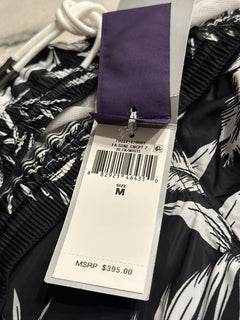 Neu mit Etikett: 395 $ Polo Ralph Lauren Purple Label Herren-Badeshorts in Schwarz/Weiß M 