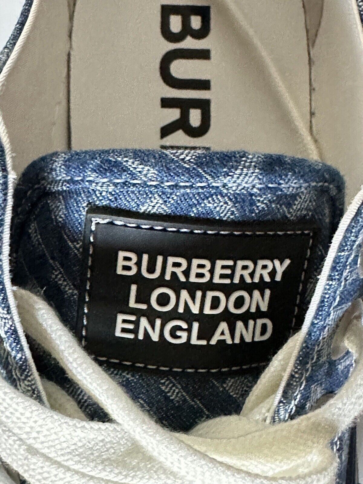 Burberry Jack Tb Monogram Denim Low Top Sneaker In Denim Blue