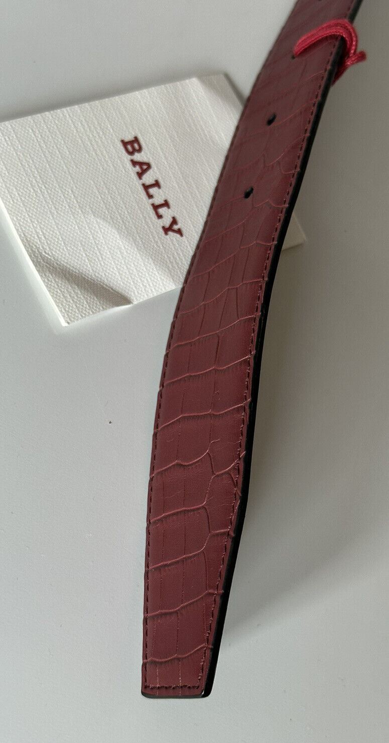 Neu mit Etikett: 325 $ Bally Herren-Gürtel mit doppelseitiger B-Kette, Heritage Red, 42/105, Italien, 630037 