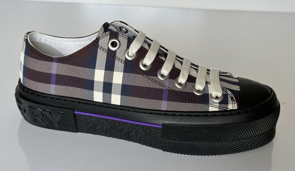 NIB 590 $ Burberry Deep Maroon Low Top Sneakers für Damen 8 US (38 Eu) 8057611 IT 