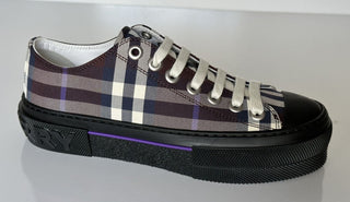 NIB 590 $ Burberry Deep Maroon Low Top Sneakers für Damen 8 US (38 Eu) 8057611 IT 