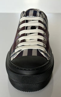 NIB 590 $ Burberry Deep Maroon Low Top Sneakers für Damen 8 US (38 Eu) 8057611 IT 