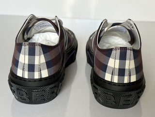 NIB 590 $ Burberry Deep Maroon Low Top Sneakers für Damen 8 US (38 Eu) 8057611 IT 