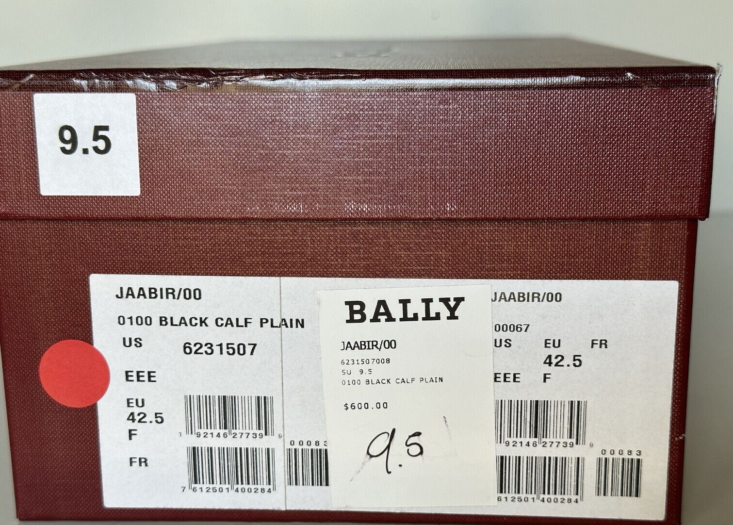 NIB $ 560 Bally Herren Jaabir Leder Slides Sandalen in Schwarz 9,5 US (42,5) 6231507 
