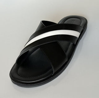 NIB $ 560 Bally Herren Jaabir Leder Slides Sandalen in Schwarz 10,5 US (43,5) 6231507 