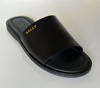 Мужские черные кожаные шлепанцы NIB Bally Jaamer 9 США (42 евро) 6238058 Италия 