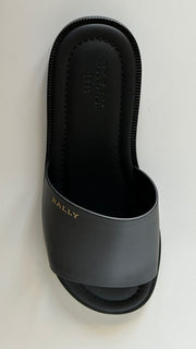 Мужские черные кожаные шлепанцы NIB Bally Jaamer 9 США (42 евро) 6238058 Италия 