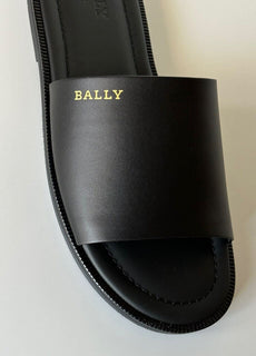 Мужские черные кожаные шлепанцы NIB Bally Jaamer 9 США (42 евро) 6238058 Италия 