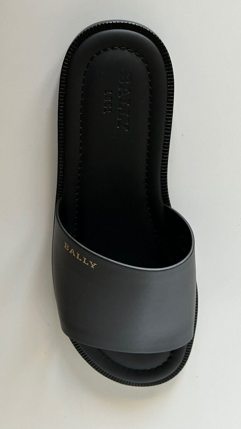 NIB Bally Men's Jaamer Leather Black Slides Sandals 13 US (46 Euro) 6238058 IT