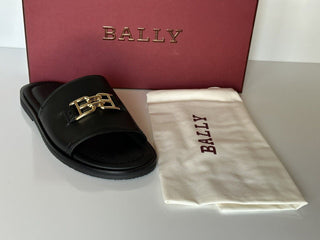Мужские кожаные шлепанцы NIB Bally Jareth, черные, 8 США (41 евро), 6300847, Италия 