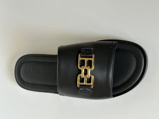 Мужские кожаные шлепанцы NIB Bally Jareth, черные, 8 США (41 евро), 6300847, Италия 