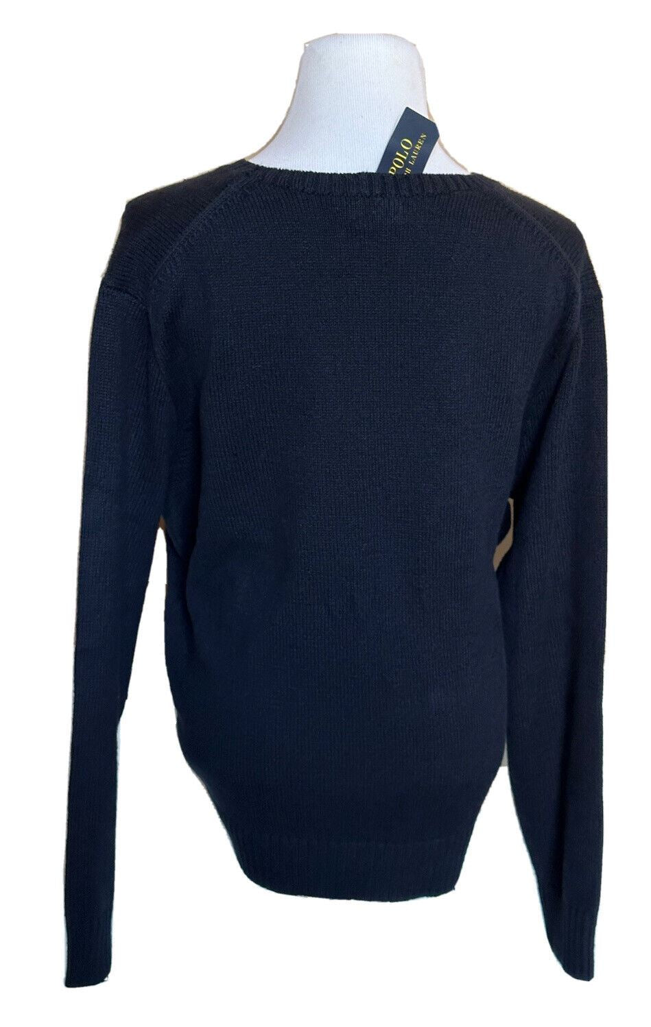 СЗТ 428 долларов США Polo Ralph Lauren Big Pony Bear Синий свитер из хлопка/льна 2XB 