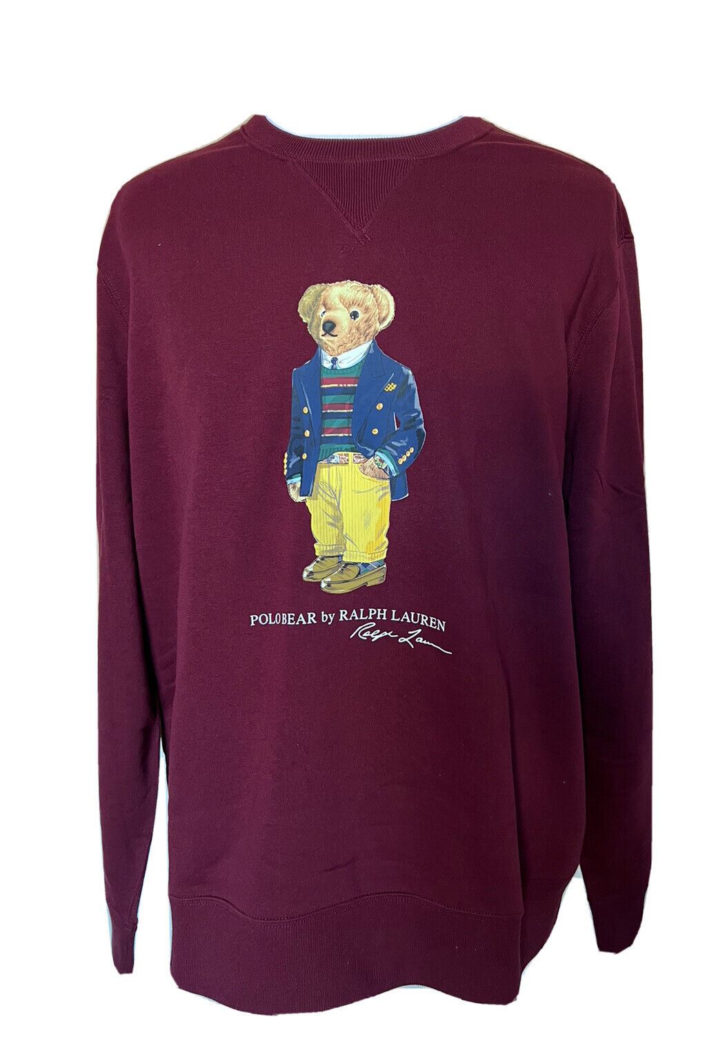 New $168 Polo Ralph Lauren Wine Bear Sweatshirt Burgundy 3XB
