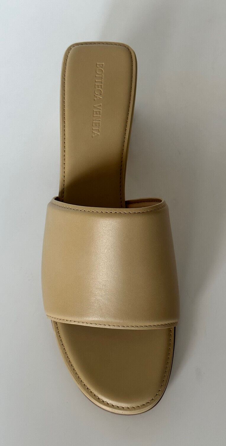 NIB $760 Bottega Veneta Calf Leather Sandals Shoes Cane Sugar 9 US 651378 Italy