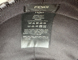 Fendi Logo Baseball Cap Grey/Black Hat Made in Italy FXQ782 NWT $530