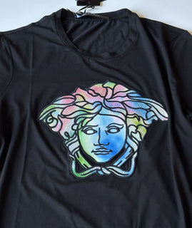 NWT 725 долларов Versace Футболка с кристаллами Medusa Head 4 США (38 евро) 1A00769