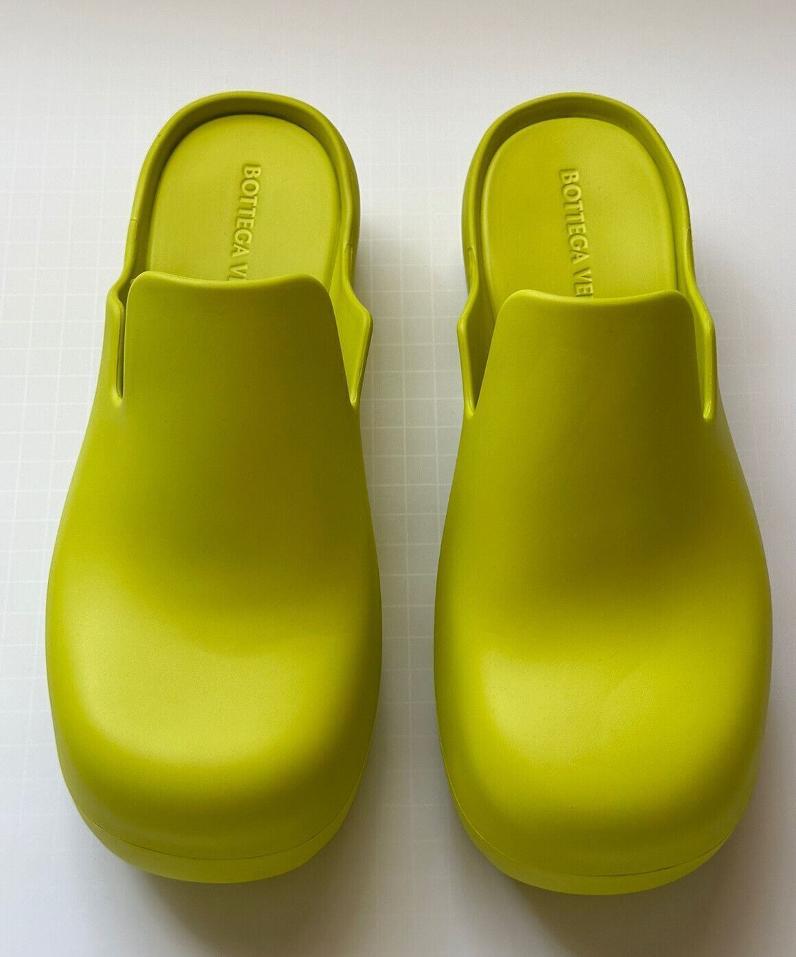 NIB $510 Bottega Veneta Rubber Kiwi Slipper Sandals Clogs 9 US (42 Euro) 690102