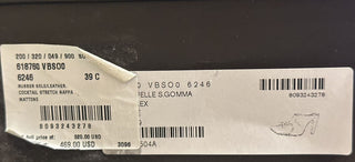 NIB $ 920 Bottega Veneta Ledermules mit hohem Vamp Orange Schuhe 9 US 618760 
