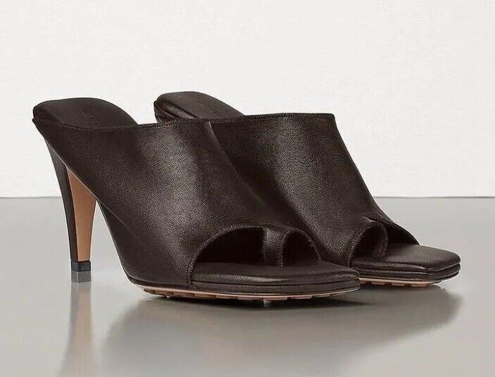 NIB $920 Bottega Veneta Leather Mules with High Vamp Brown Shoes 8.5 US 618760