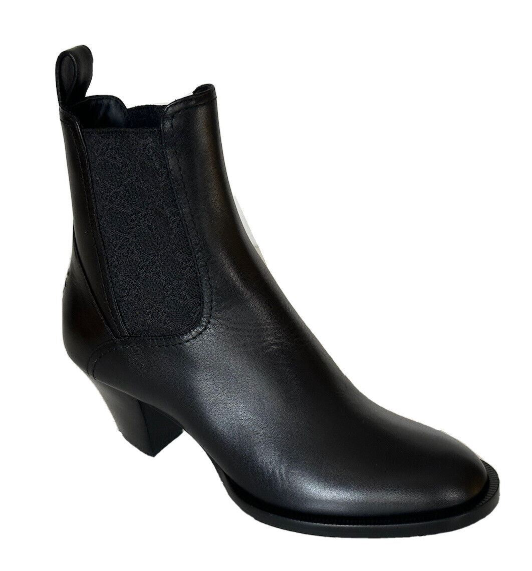 NIB $1100 Fendi Black Soft Calf Leather Ankle Height Boots 7 US (37 Euro) IT