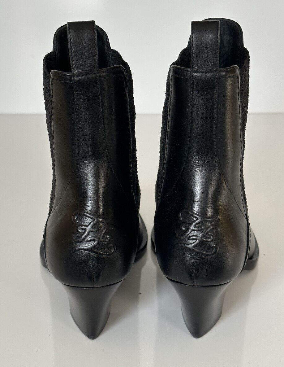 NIB $ 1100 Fendi schwarze knöchelhohe Stiefel aus weichem Kalbsleder 7 US (37 Euro) IT 