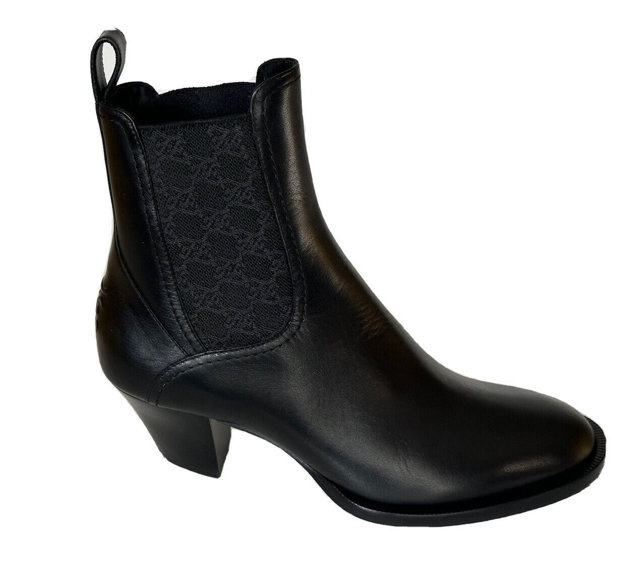 NIB $1100 Fendi Black Soft Calf Leather Ankle Height Boots 8 US (38 Euro) IT