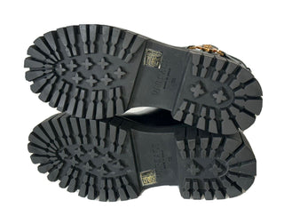 Versace Black Leather Boots 9 US (39 Euro) 1002863 Spain NIB $1300