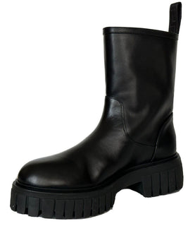 NIB $1300 Versace Black Leather Boots 10 US (40 Eu) 1002863 Spain