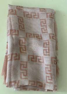 NWT $500 Versace Розовый шарф с принтом Medusa/греческий ключ 52Wx52L IF01401S Италия 