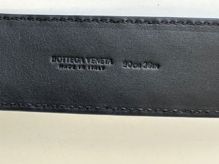 NWT 580 долларов США Черный ремень Bottega Veneta Intrecciato из телячьей кожи 36/90 IT 173784 IT 