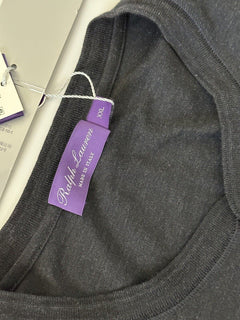 Серая футболка с длинным рукавом Ralph Lauren Purple Label, размер 225 NWT, 2XL, сделано в Италии 