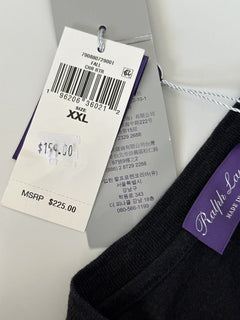 Серая футболка с длинным рукавом Ralph Lauren Purple Label, размер 225 NWT, 2XL, сделано в Италии 