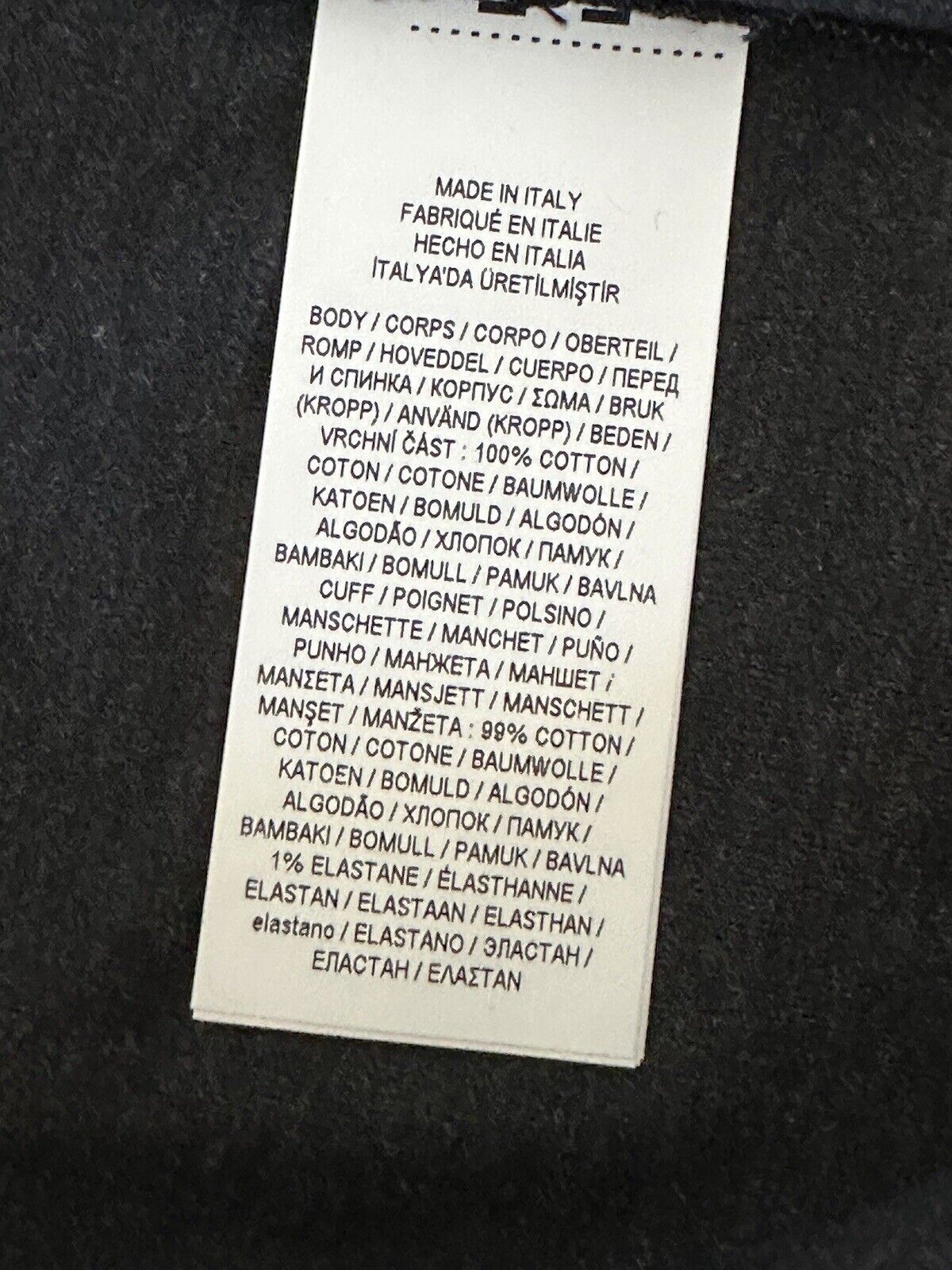 Neu mit Etikett: 225 $ Ralph Lauren Purple Label Graues Langarm-T-Shirt Small Hergestellt in Italien 