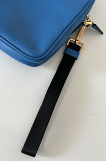 NWT $1125 Versace Синий кожаный клатч Medusa Head DP88507 Сделано в Италии 