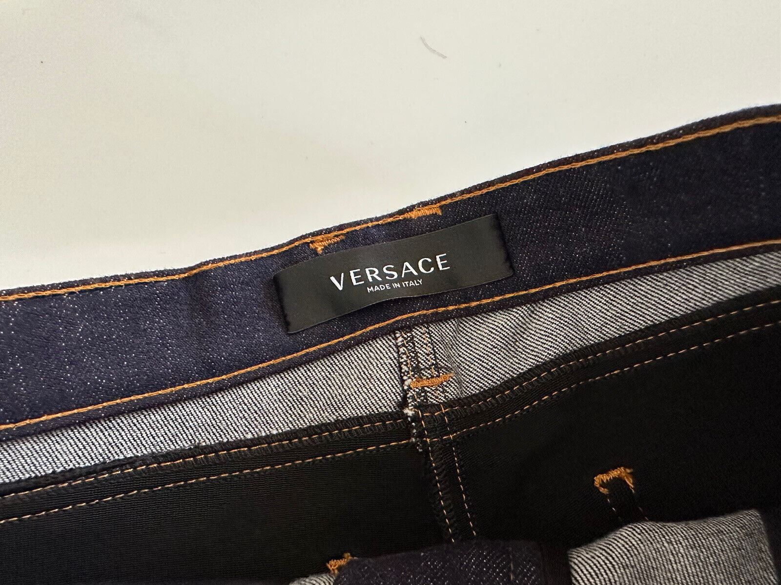 NWT $925 Versace Women's Denim Blue Jeans Size 27 US 1003998 Made in Italy