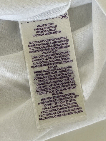 СЗТ $450 Polo Ralph Lauren Purple Label Bear Белая футболка с длинными рукавами XL IT