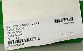Сандалии Bottega Veneta из телячьей кожи за 760 долларов США Cane Sugar 10 США 651378 IT