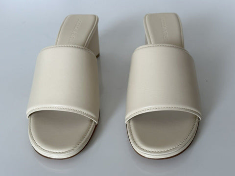 NIB $760 Bottega Veneta Calf Leather Sandals Shoes White 7.5 US 651378 Italy