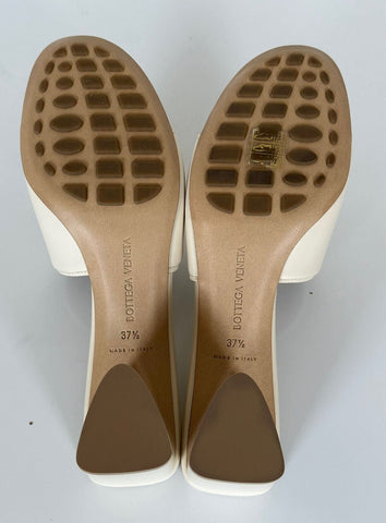 NIB $760 Bottega Veneta Calf Leather Sandals Shoes White 7.5 US 651378 Italy